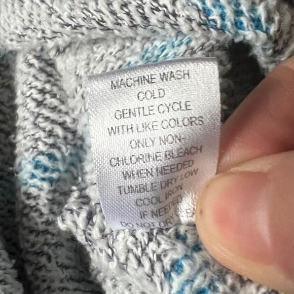 Pacsun Nollie M Blue Gray Striped Pullover Sweatshirt Sweater Women's Medium Y2K - Picture 5 of 9